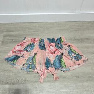 Ja'al K'aana'ab Mesh Floral Swim Cover Shorts Size Small